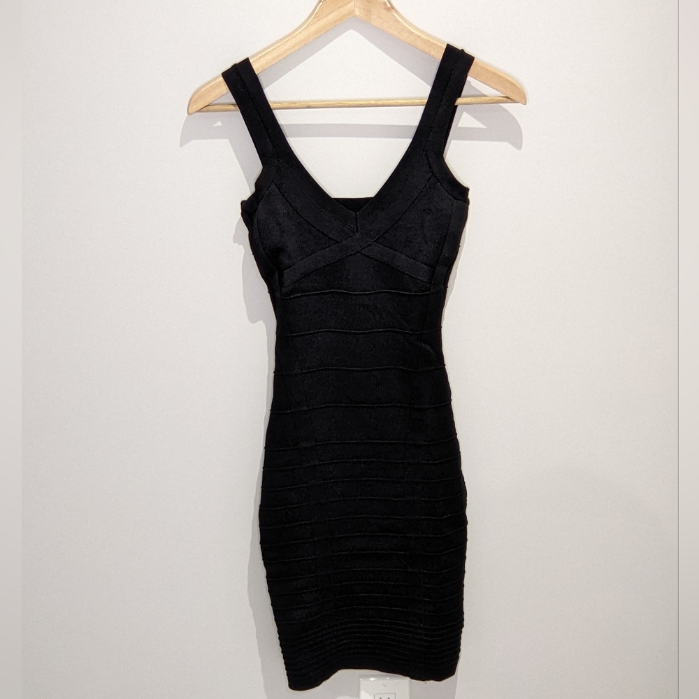 Guess by Marciano Black Bodycon Midi Dress